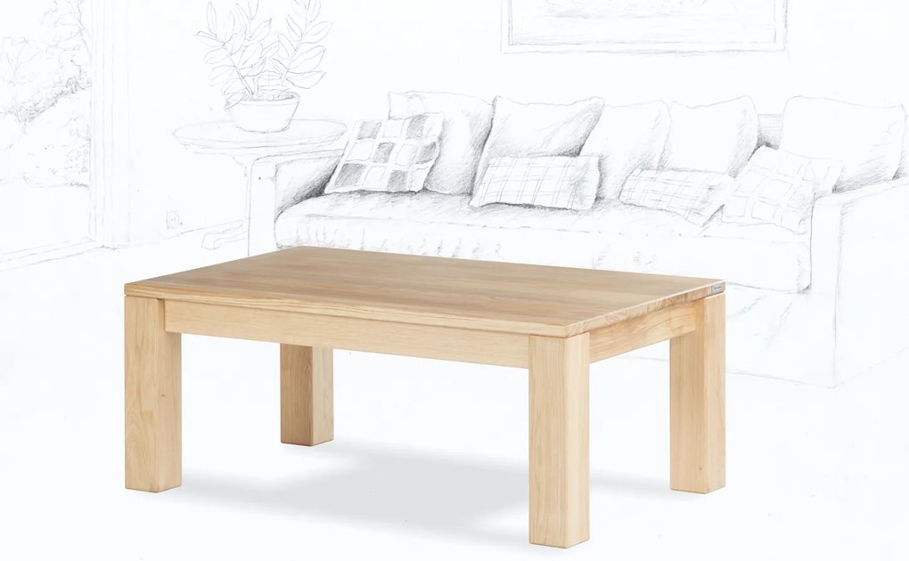 Wooded Konferenční stolek Chicago Standard z masivu DUB