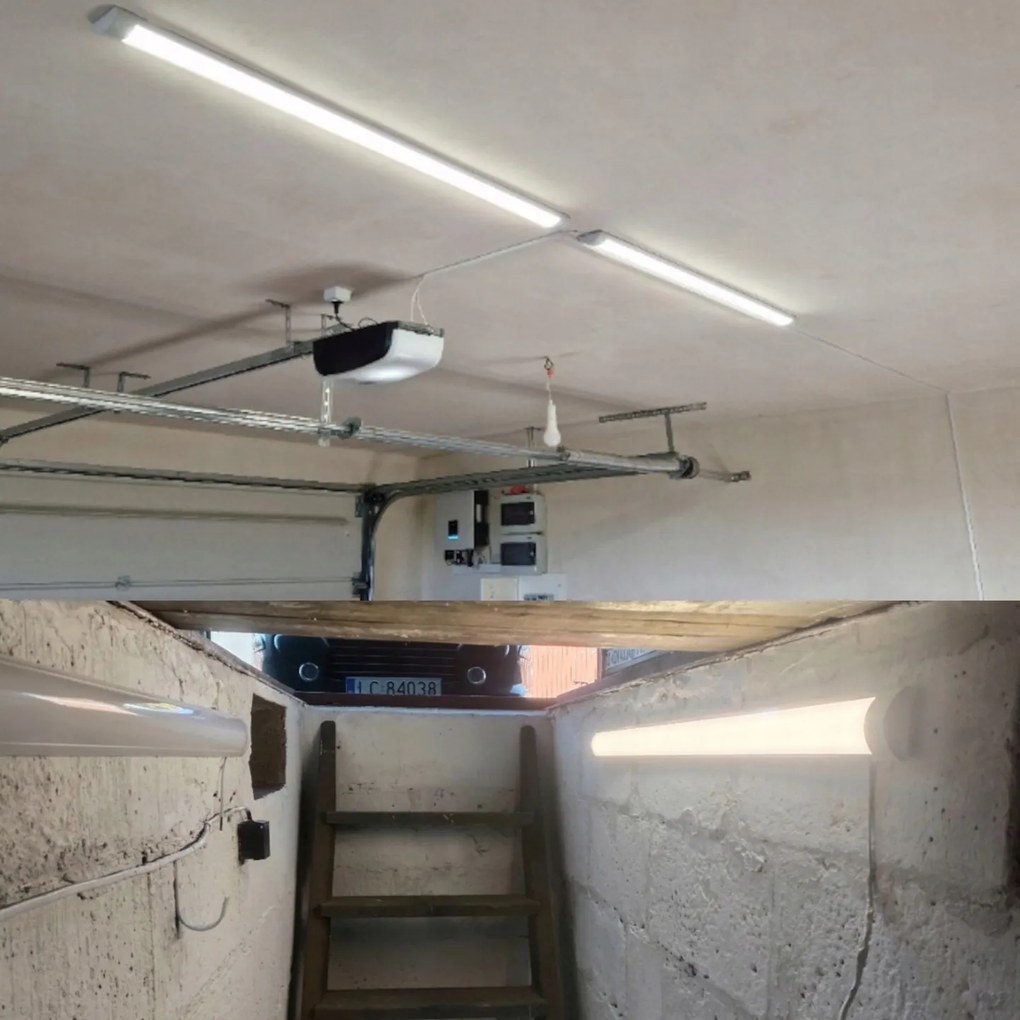 Sada 2 LED žiaroviek 60 cm prisadené panelové svietidlo 18 W 1800 lm denné svetlo farba