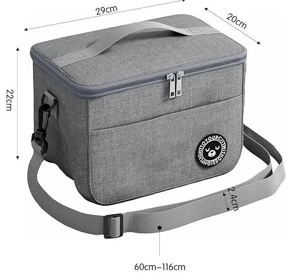 Chladiaca taška YOUR CITY 29x20 cm, čierna