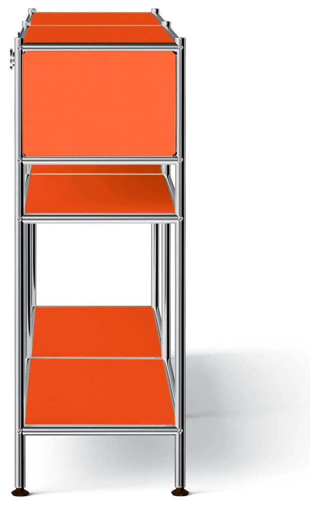 Kovová konzola »CN3 Slim Line« s 2 zásuvkami, oranžová