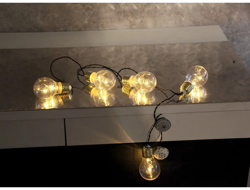 Biela svetelná LED reťaz Star Trading Bulbs In Love, dĺžka 1 m