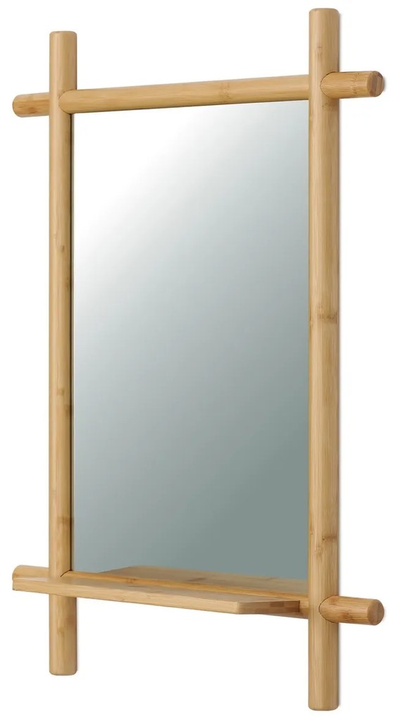 Nástenné zrkadlo B027 NAT, bambus