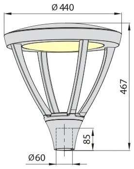 LED vonkajšie svietidlo PARK PLUS LED/60W/230V 4000K