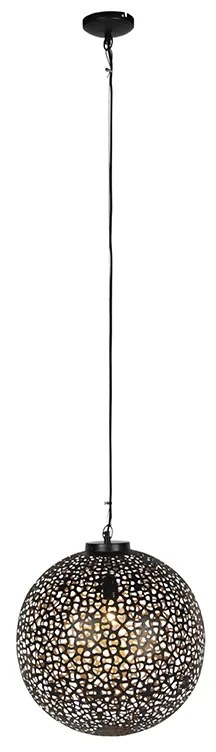 Orientálne závesné svietidlo čierne so zlatom 45 cm - Radiante