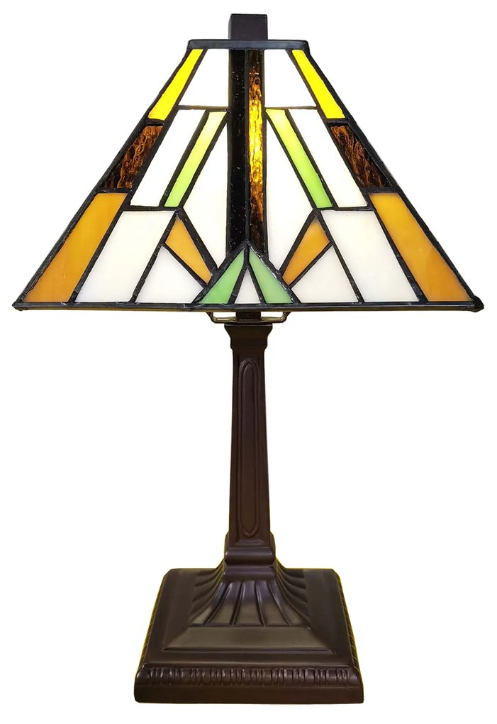 Tiffany lampa stolná vitrážová 20*34