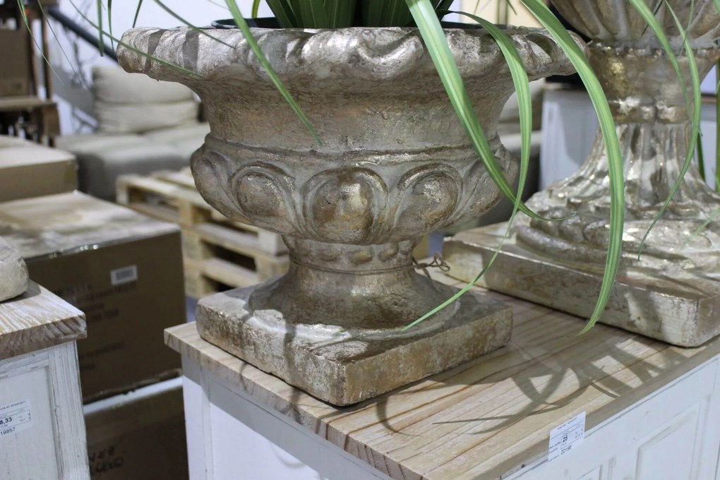 Krémovo zlatá zámocká nádoba 42cm