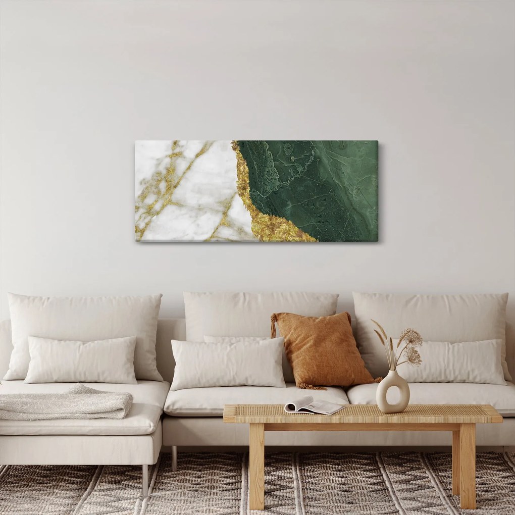 Obraz - Zelený mramor N⁰3 (120x50 cm)