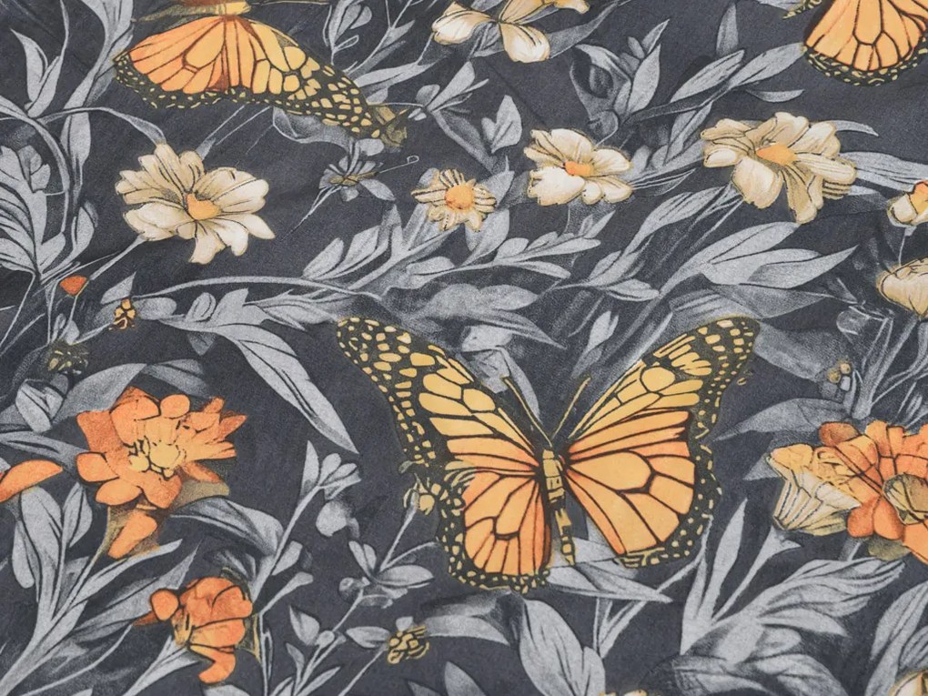 Obliečky z mikrovlákna BUTTERFLY GARDEN modro sivé Rozmer obliečky: 70 x 90 cm | 140 x 200 cm