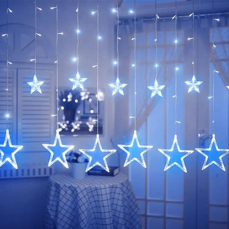 Krásne vianočné osvetlenie v modrej farbe 4m 138 LED