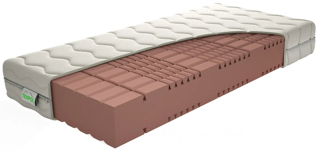Texpol PREMIUM MEDIUM - obojstranný matrac s poťahom Aloe Vera Silver 100 x 220 cm, snímateľný poťah