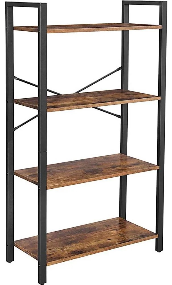 Knižnica NAVARO hnedá/čierna