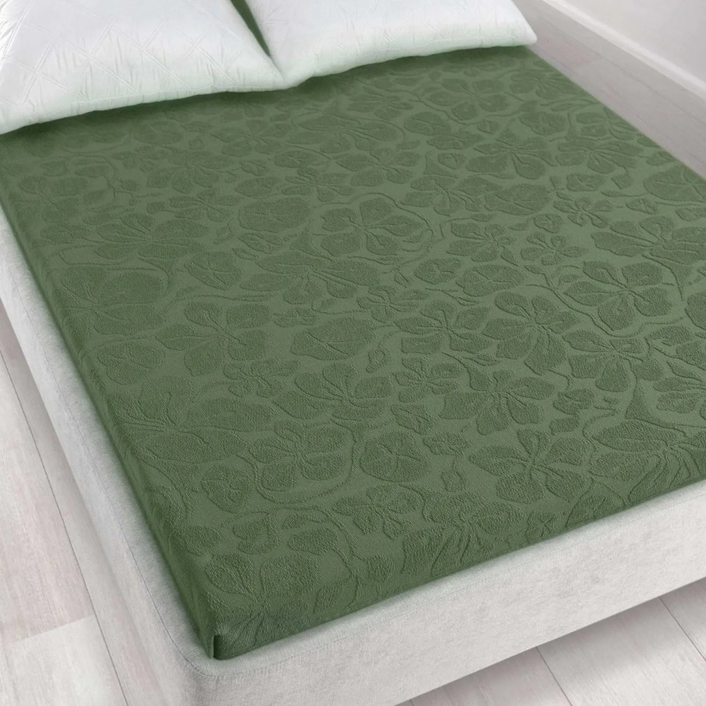 ŽAKÁROVÉ PRESTIERADLO TULIP04 150X205 CM ZELENÉ