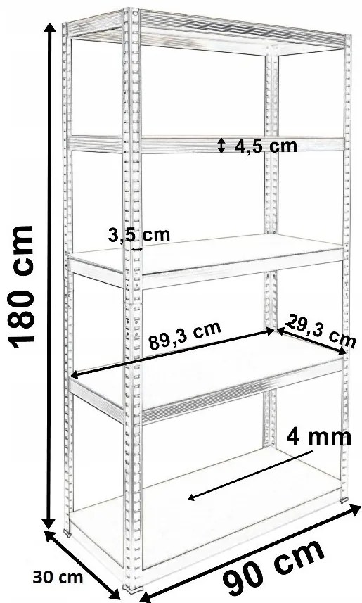 Rozkladací kovový regál 875kg hnedý