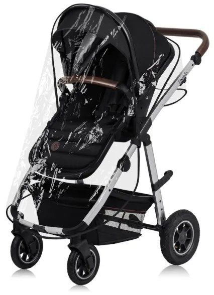 Lionelo - Kombinovaný kočík 2v1 AMBER čierno-strieborný