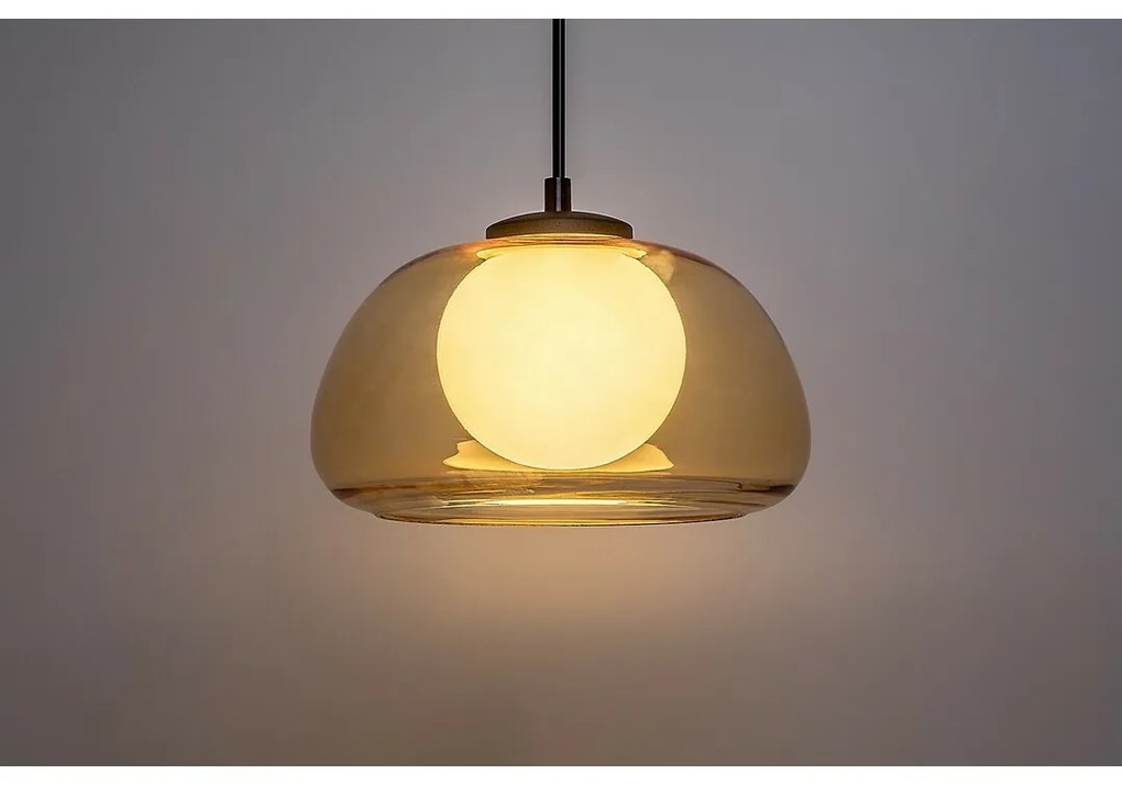 Rabalux 72273 moderný závesný luster Elowen, jantárová, G9, 1x max. 5W