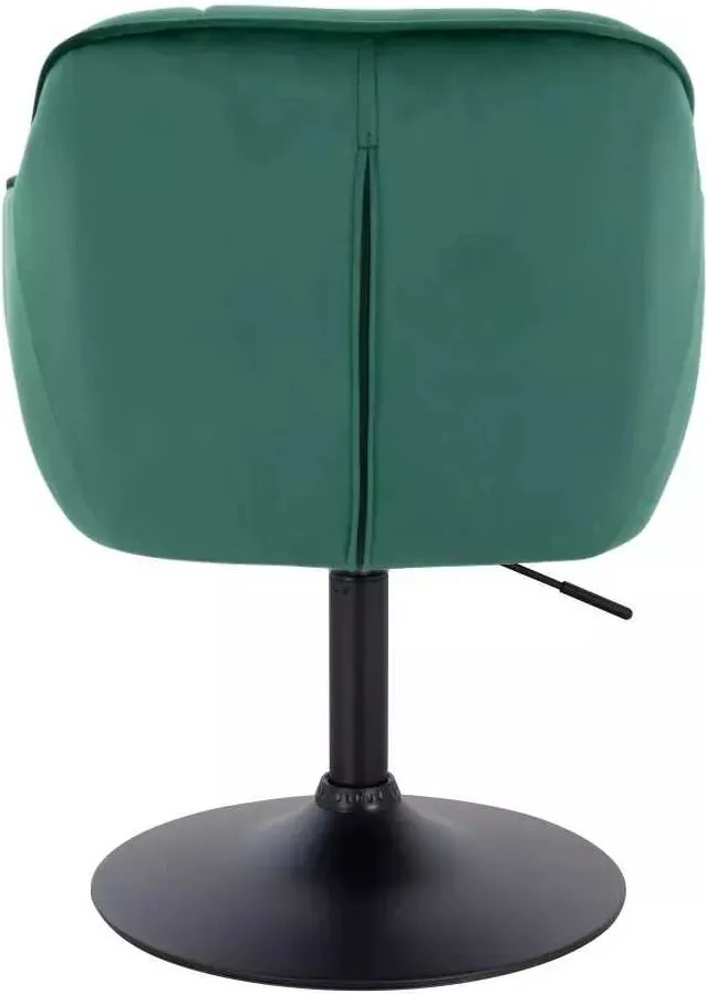 LuxuryForm DESIGN Stolička AVOLA VELUR na čiernom tanieri - zelená