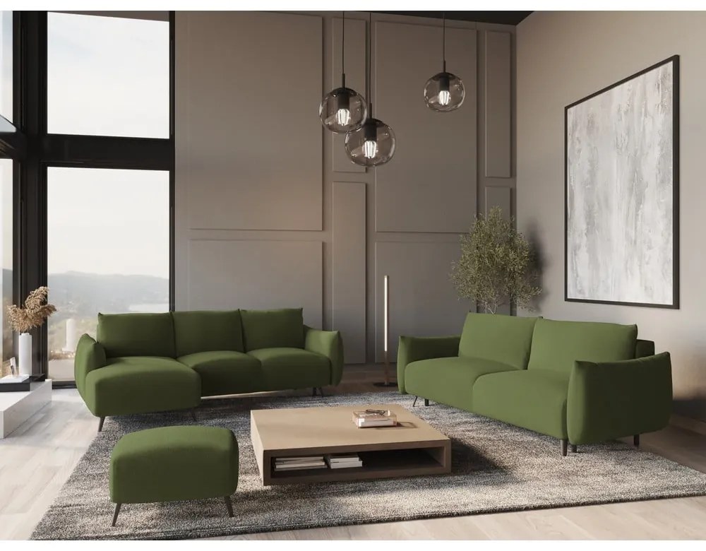 Zelená rohová pohovka (ľavý roh) Malie – Makamii