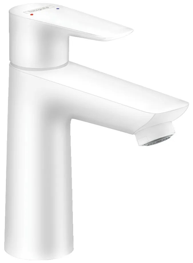 Hansgrohe Talis E, umývadlová batéria 110 s odtokovou súpravou s ťahadlom, biela matná, HAN-71710700