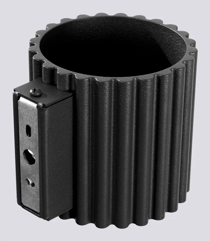 Čierne nástenné svietidlo ø 10 cm Zora – Sollux