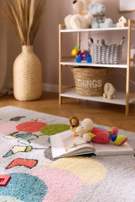 Detský koberec Funky Top Ivo sivý