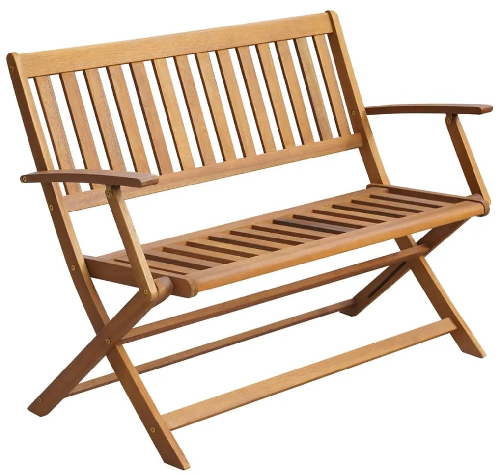 vidaXL Záhradná lavička s podložkou 120 cm akáciový masív