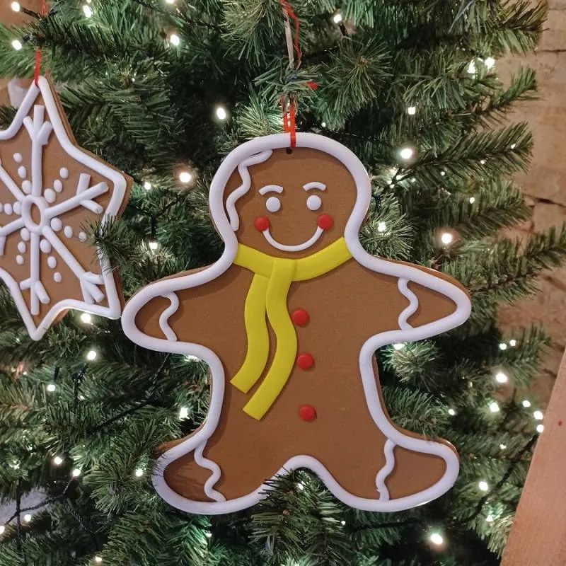 DECOLED Perníkový panáčik, priemer 26,5 x 31 cm, žltá šatka