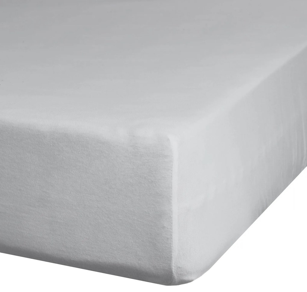 JERSEY PRESTIERADLO 160X200 CM, VÝŠKA 30 CM STRIEBORNÉ