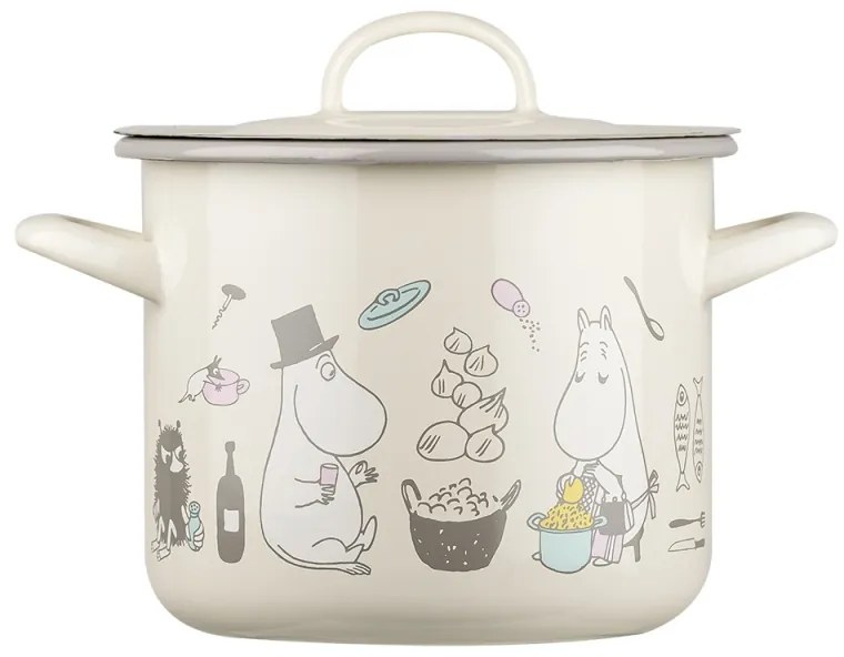 Hrniec Moomins Bon Appétit 2,5l, smalt / béžový