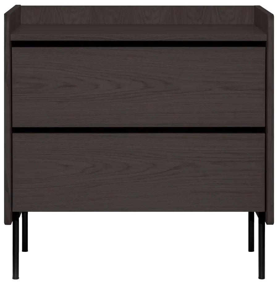 Čierna vysoká komoda v dekore duba 80x82 cm Wrap – Bonami Selection