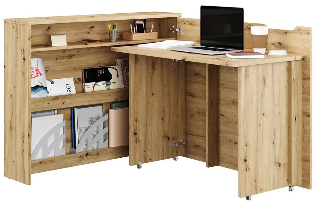Pc stolík Concept Work CW-01, Farby: dub artisan, Strana: ľavá