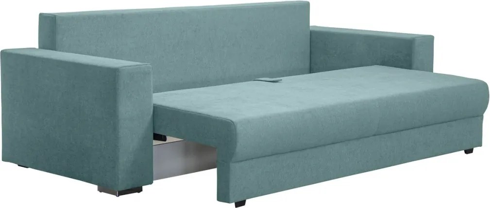 Pohovka rozkladacia na lôžko Genf, modrá aqua látka