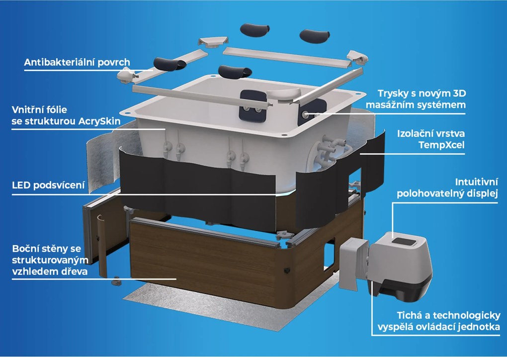 Mspa | Bazén vírivý MSPA OSLO AMBER AERO PLUS- F-AM063WAP | 11400305