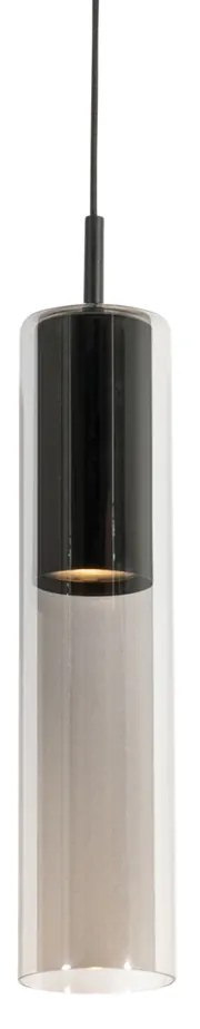 Moderné čierne závesné svietidlo pre koľajnicový systém 1-fázový - Iconic Lloyd