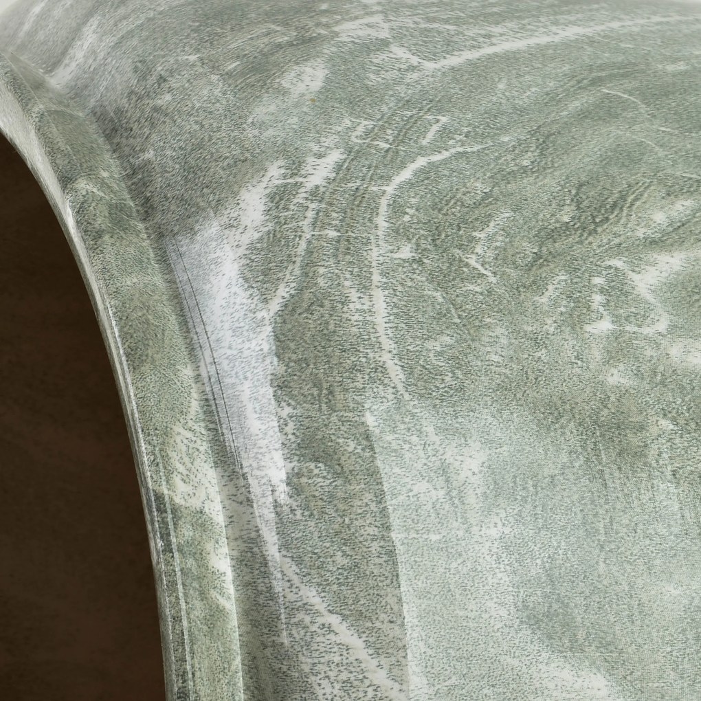 Sada 2 ks keramických květináčů NEVA MARBLE I zelená/šedá