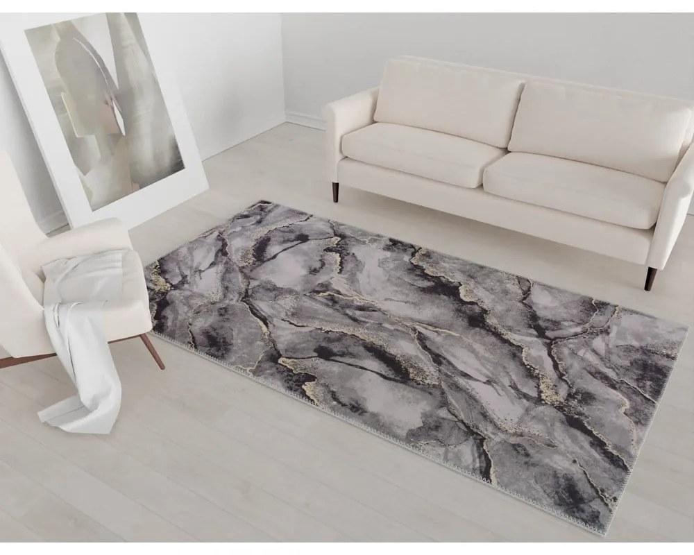 Sivý prateľný koberec 230x160 cm - Vitaus