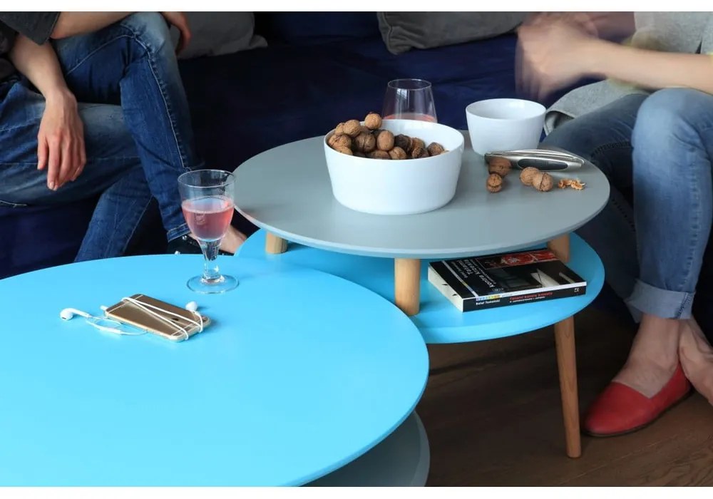 Svetlosivý konferenčný stolík Ragaba UFO, ⌀ 57 cm