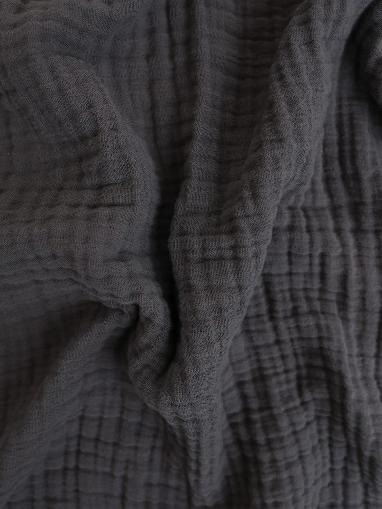 Mušelínová obliečka na vankúš 50 × 70 cm - Alexia tmavosivá