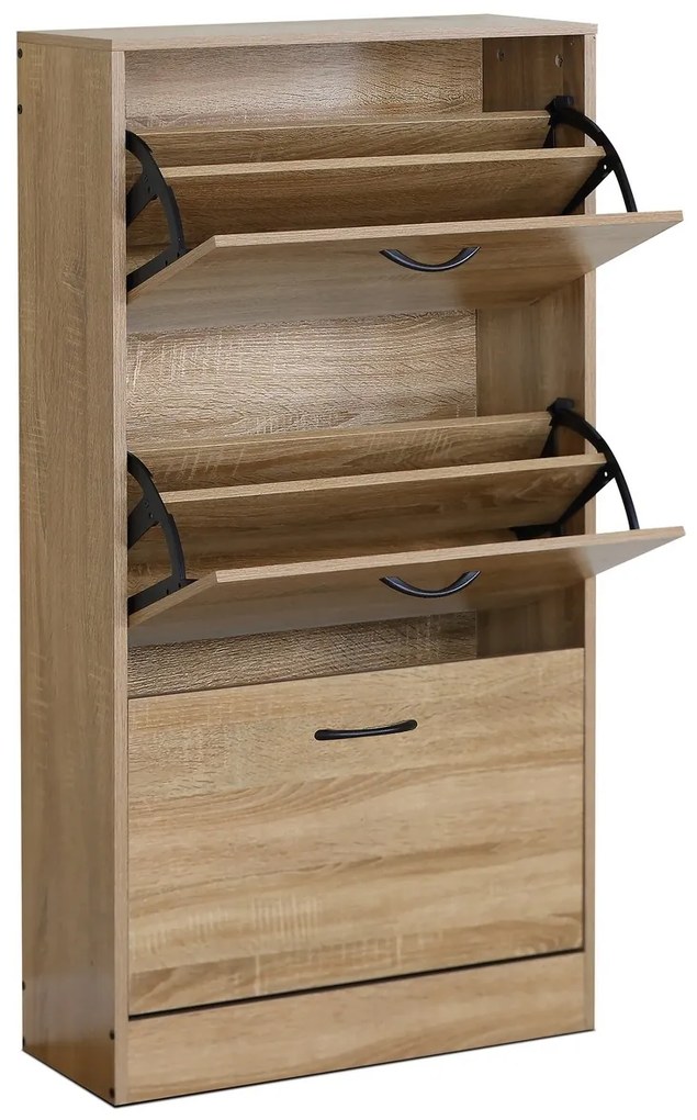 Botník s priehradkami G1016 OAK, dub, 3 poschodia