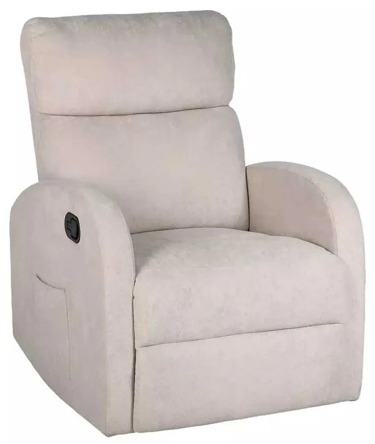 LuxuryForm DESIGN Televízne kreslo BRUNO otočné, hojdacie s polohovaním - béžové