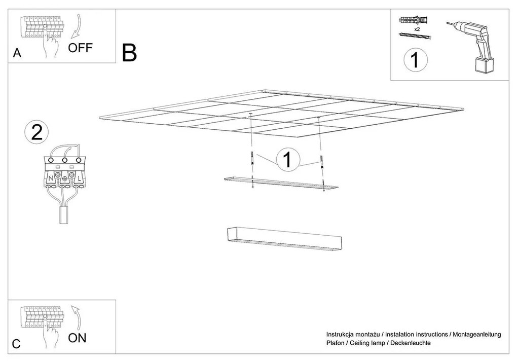 Stropné LED svietidlo Pinne 117, 1x LED 31w, 3000k, w