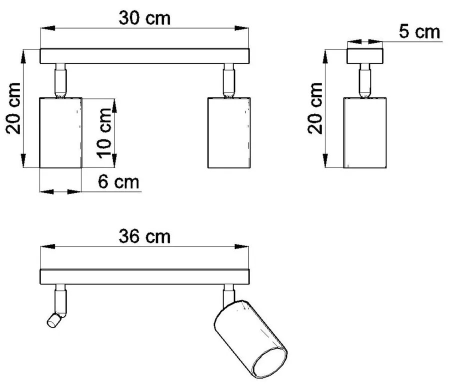 Drevené stropné svietidlo Sollux Ludwik