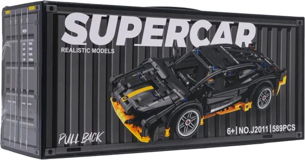 Stavebnica auta SUPERCAR No.J2011 čierna - 589 dielikov