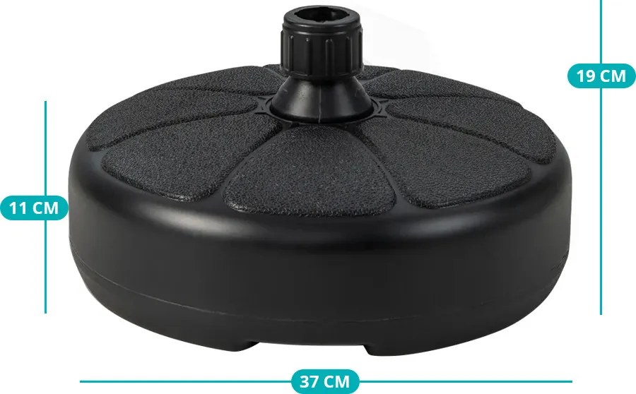 Stojan na slnečník plniteľný vodou alebo pieskom