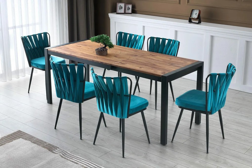 Sada jedálenských stoličiek Kusakli Blue, 4 ks
