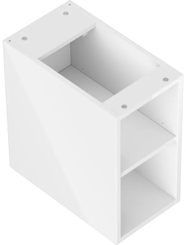 Mexen Box-A, otvorená skrinka s policou 25 cm, lesklá biela, 91AX2-0250-470-0-00
