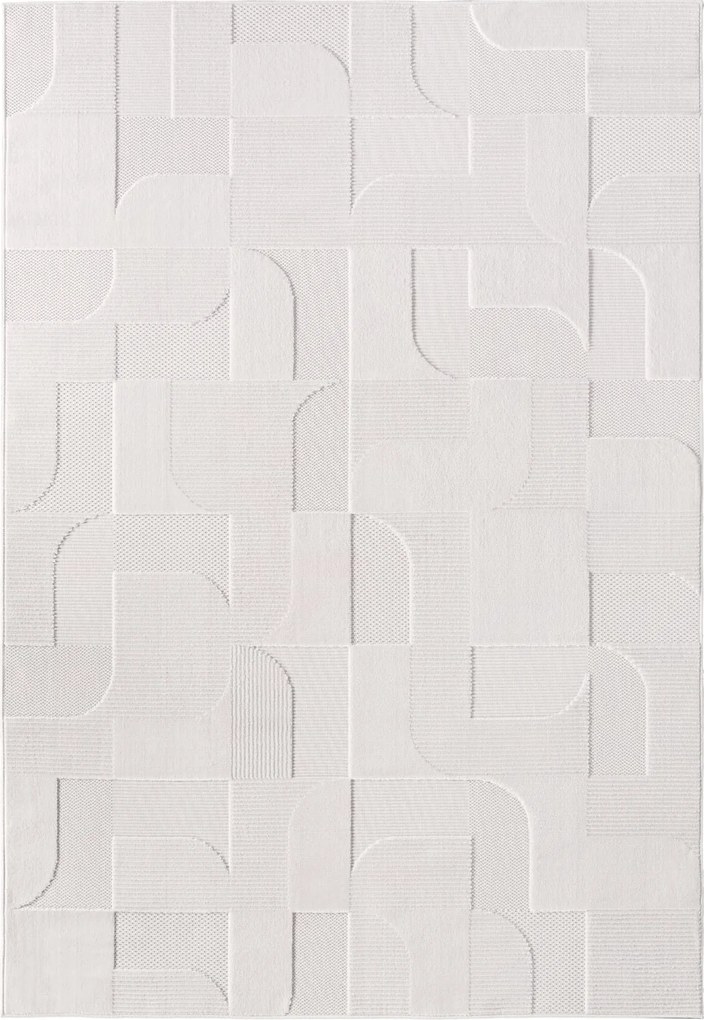 Ayyildiz, Kusový koberec Doha 1651 Cream, 140x200, biela, chodba / predsieň