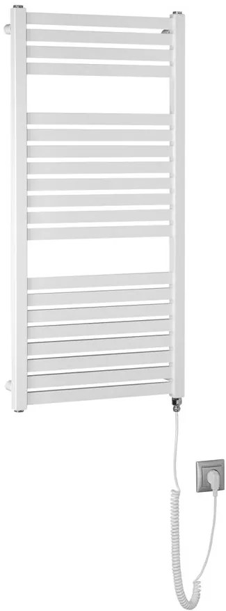 Aqualine Aqualine, TONDI-E elektrické vykurovacie teleso, rovné, 450x970 mm, 300W, biela, DE450T