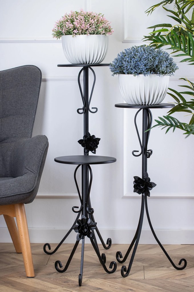 STOJAN NA KVETINÁČ BROSE 95X39 CM ČIERNA