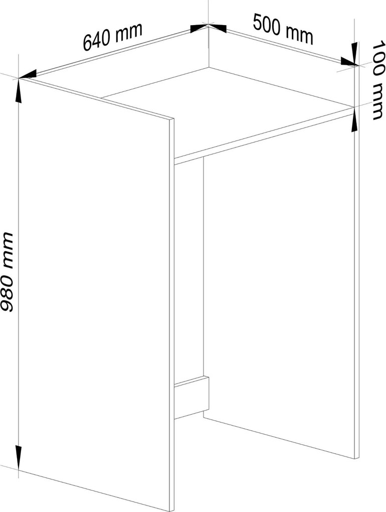 Kúpeľňová skrinka nad práčku FIN II biela