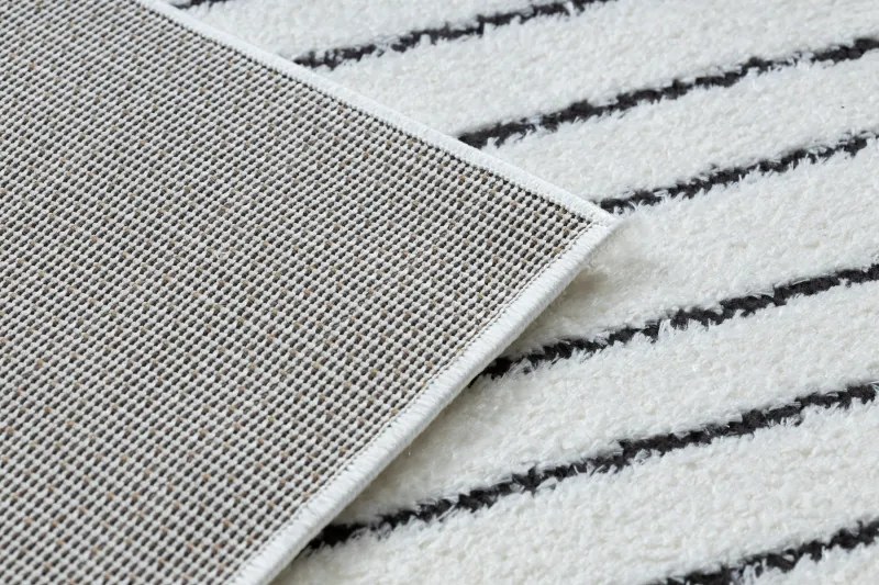 Dywany Łuszczów, Kusový koberec Mode 8587 geometric cream/black, 80x150, béžová, chodba / predsieň